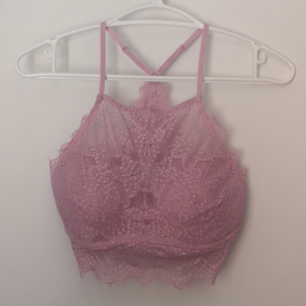Lace halter-style bralette